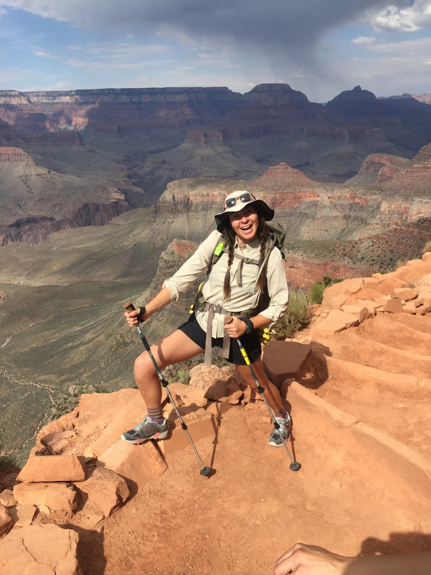 woman backpacking in the Grand Canyon