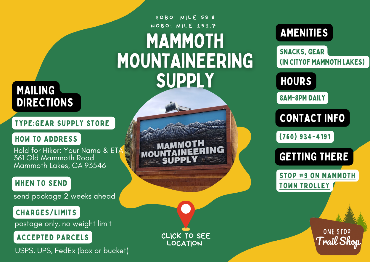 John Muir Trail Resupply Points Guide